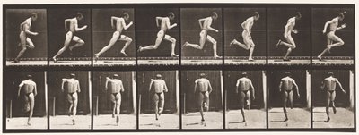 Placa 61. Correndo em Velocidade Máxima (Ação Imperfeita, Sapatos) de Eadweard Muybridge
