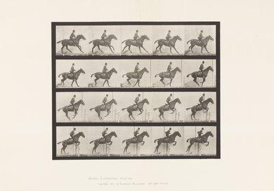 Placa 636. Saltar um obstáculo; Sela; Preparar para o salto de Eadweard Muybridge