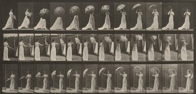 Prancha número 461. Abrir uma sombrinha e virar-se de Eadweard Muybridge