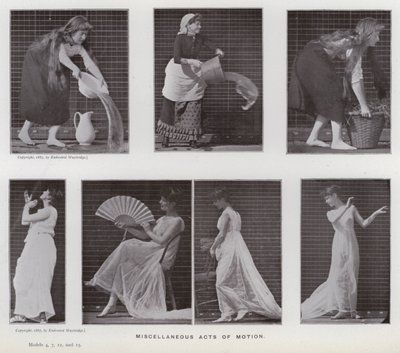 A Figura Humana em Movimento: Atos diversos de movimento (foto a p/b) de Eadweard Muybridge