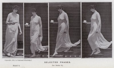 A Figura Humana em Movimento: Fases selecionadas (foto a p/b) de Eadweard Muybridge