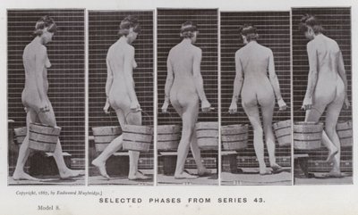 A Figura Humana em Movimento: Fases selecionadas da série 43 (foto a p/b) de Eadweard Muybridge