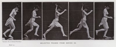A Figura Humana em Movimento: Fases selecionadas da série 54 (foto a p/b) de Eadweard Muybridge