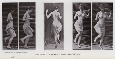 A Figura Humana em Movimento: Fases selecionadas da série 55 (foto a p/b) de Eadweard Muybridge