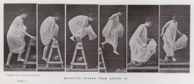 A Figura Humana em Movimento: Fases selecionadas da série 70 (foto a p/b) de Eadweard Muybridge