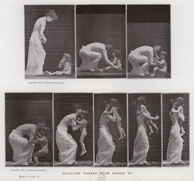 A Figura Humana em Movimento: Fases selecionadas da série 80 (foto a p/b) de Eadweard Muybridge