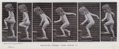 A Figura Humana em Movimento: Fases selecionadas da série 87 (foto a p/b) de Eadweard Muybridge