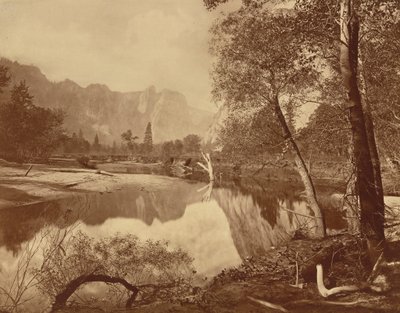 Vale do Yosemite a partir do acampamento Mosquito, n.º 22, 1872 (fotografia) de Eadweard Muybridge