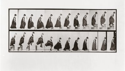 Mulher, escalando, escadas, pular, prato, 173, animal, locomotion, 1887 de Eadweard Muybridge