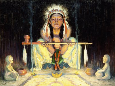 Oferecendo ao Grande Espírito de Eanger Irving Couse