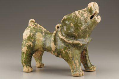 Figura do túmulo de um cão latindo, do início do século III ao início do século III (cerâmica) de Eastern Han Dynasty Chinese School