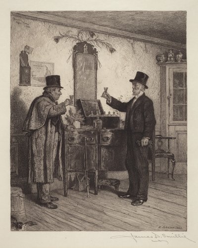 Um copo com o fidalgo rural de Eastman Johnson