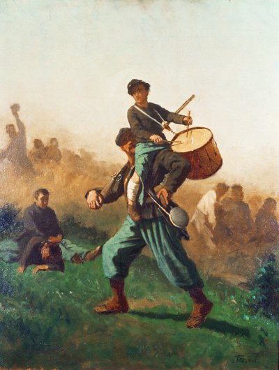 Um estudo para o baterista ferido de Eastman Johnson