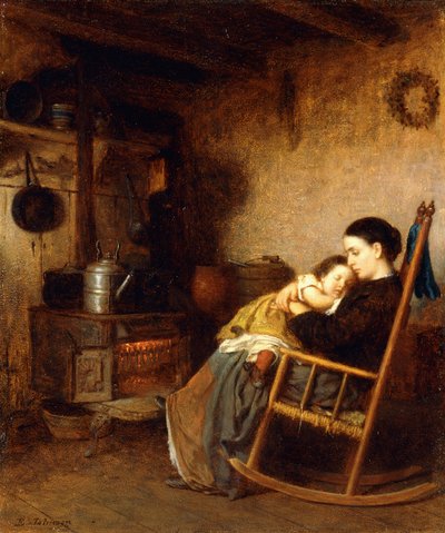 Mãe e filho de Eastman Johnson