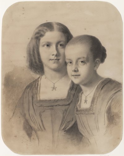 Retrato de Woltera Geertruida, Condessa de Limburg Stirum e Condessa Frederika Augusta de Eastman Johnson