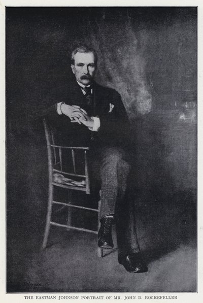 O retrato de Eastman Johnson do Sr. John D Rockefeller de Eastman after Johnson