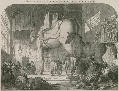 A grande estátua de Wellington: Atelier do Sr. Wyatt, ou quarto modelo de Ebenezer Landells
