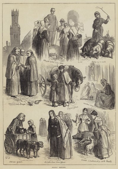 Esboços de férias de Ebenezer Newman Downard