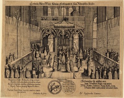 Fernão II Empereur des Romains (1578-1637) - A coroação do rei Fernando II como santo imperador romano de Eberhard Kieser