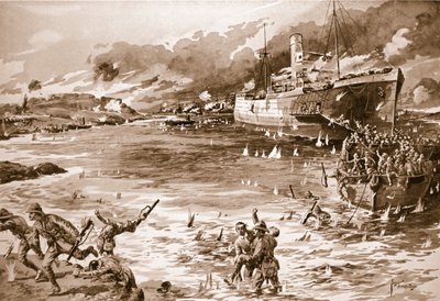 O famoso desembarque do &39;Rio Clyde&39; na Praia V de Edgar Alfred Holloway