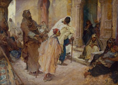 Na Porta do Wali (óleo sobre tela) de Edgar Bundy