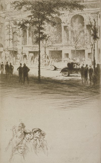 Uma praça da cidade, ilustração para 
