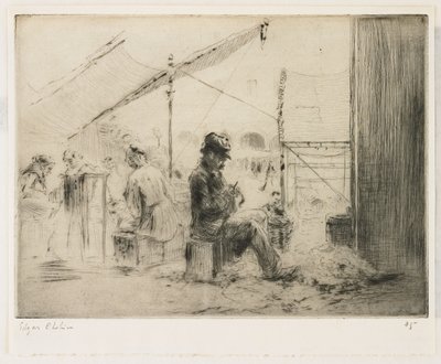 O descascador de alcachofra; Rialto, Veneza de Edgar Chahine