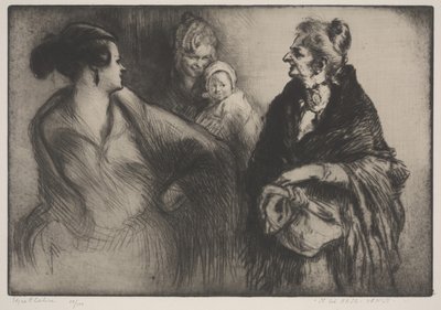 O Belo Nariz, Veneza (Il bel naso, Venise) (ponto seco) de Edgar Chahine