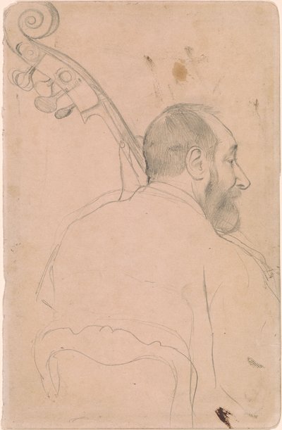 Achille Gouffe, contrabaixista da Ópera de Paris de Edgar Degas