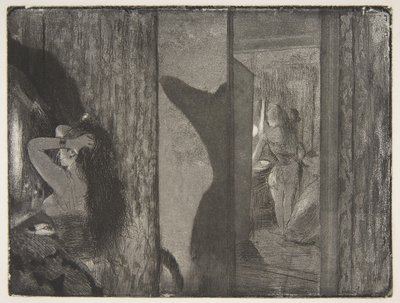 Atrizes em seus camarins, 1879-80. de Edgar Degas