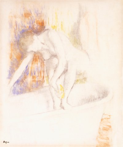 Depois do banho, 1890-1900 de Edgar Degas