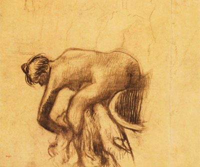 Após o banho, mulher secando-se, 1890 "s de Edgar Degas