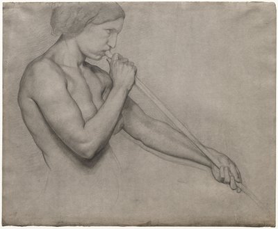 Anjo tocando uma trombeta de Edgar Degas