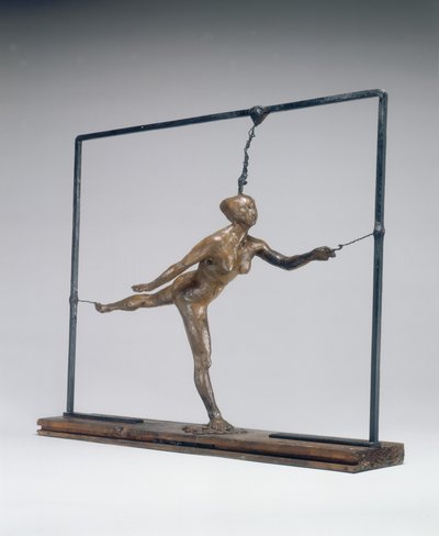 Arabesco sobre a perna direita, braço esquerdo na frente, c. 18851890. de Edgar Degas