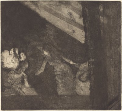 No Café des Embaixadores de Edgar Degas