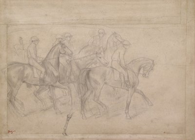 Nas corridas, c.1860-62 de Edgar Degas
