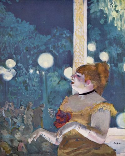 No Café-concerto: La Chanson du chien de Edgar Degas