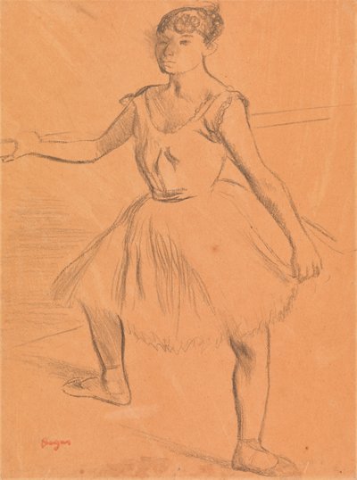 Bailarina em pé em um bar de Edgar Degas