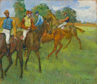 Antes da corrida, c. 1887-1889. de Edgar Degas