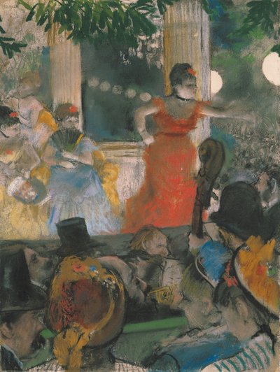 Cafe Concert no Les Ambassadeurs de Edgar Degas