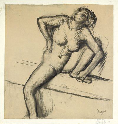 Nua Agachada; Nua agachada de Edgar Degas