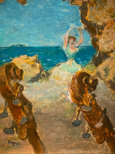 Dançarino. Cena de ballet. 1891. Óleo sobre tela. de Edgar Degas
