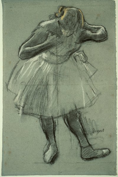 Bailarina inclinada para a frente de Edgar Degas