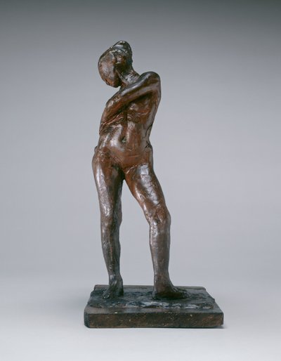 Dançarina apertando o cordão de suas calças, c. 18851890. de Edgar Degas