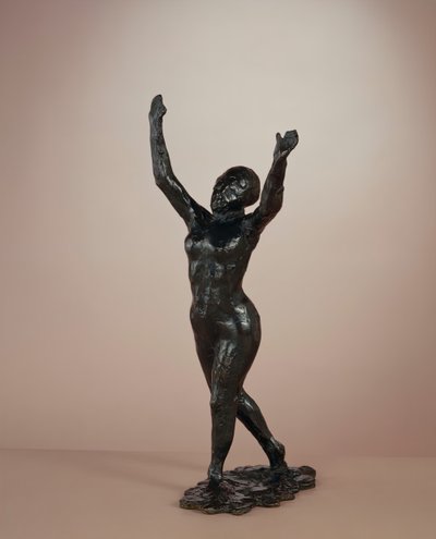 Dançarino avançando, braços levantados, c. 1882-1898 elenco c. 1919-1931. de Edgar Degas