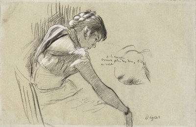 Dançarina em repouso; Dançarina em repouso, 1879 de Edgar Degas