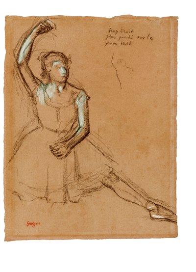 Dançarina vista frontal de Edgar Degas