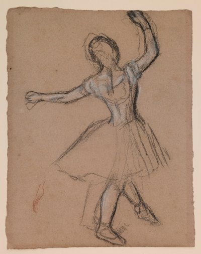 Bailarina em palco e em movimento de Edgar Degas
