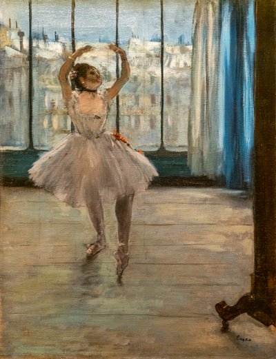 Dançarino posando na casa de um fotógrafo (1874). Óleo sobre tela. de Edgar Degas