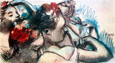 Cabeças de dançarinos, 1899 de Edgar Degas